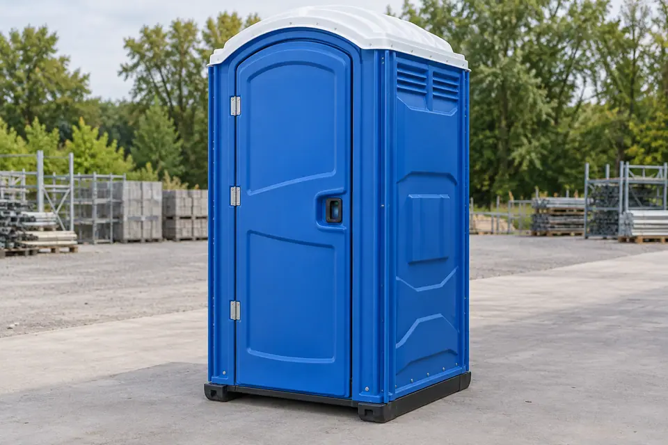 Standard portable toilet with a clear approach